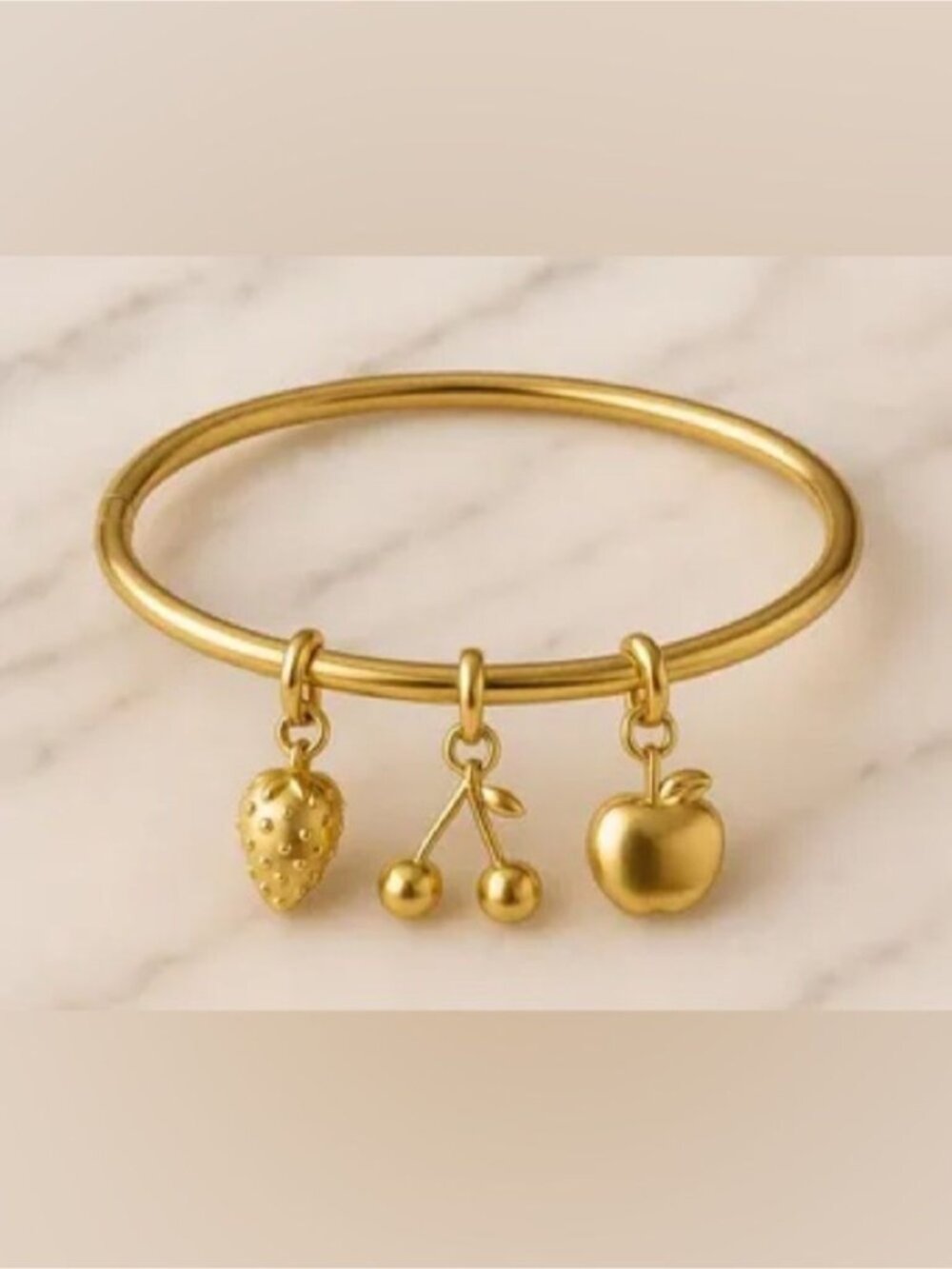 Fruit Charm Bangle Bracelet M1893